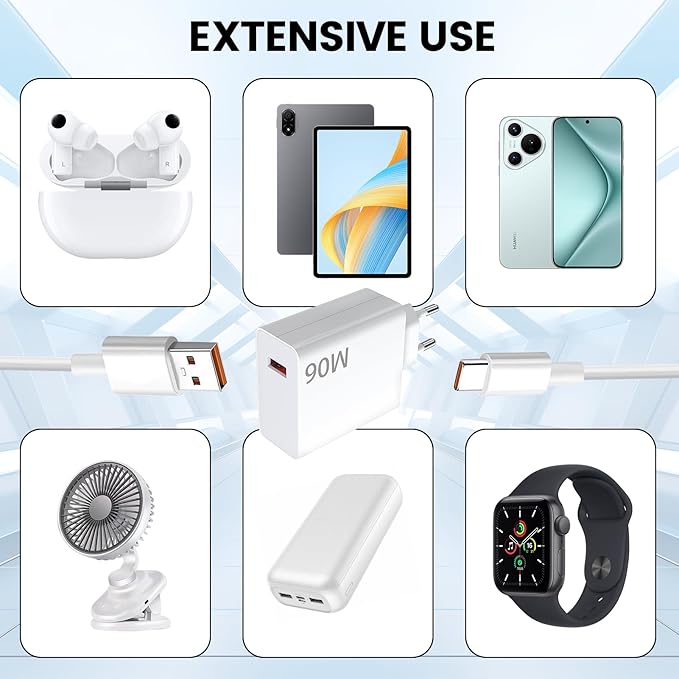 90W 6A Turbo Fast Charger for Xiaomi 11 12 Lite 13T 14 Ultra Redmi Note 11T 12T 13 15Pro POCO F4 X5 USB Type C Charging Cable