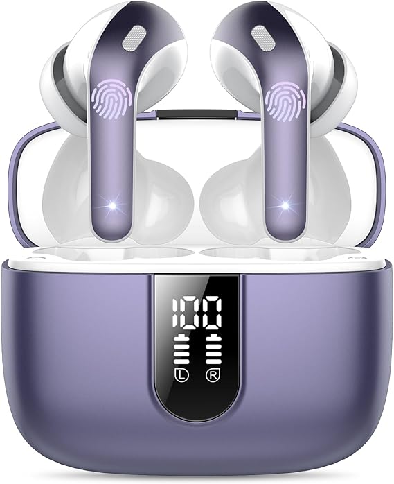 Black Friday Deal – Bluetooth 5.3 In-Ear Kopfhörer | 50H Akku | Deep Bass | 4-fach ENC Noise Cancelling | IPX7 Wasserdicht | USB-C Premium Earbuds 2024